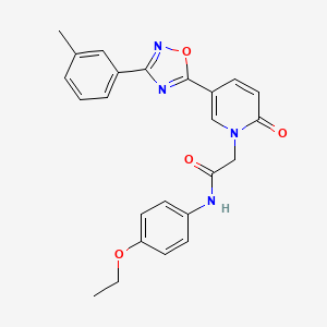 molecular formula C24H22N4O4 B2653185 N-(4-ethoxyphenyl)-2-{5-[3-(3-methylphenyl)-1,2,4-oxadiazol-5-yl]-2-oxo-1,2-dihydropyridin-1-yl}acetamide CAS No. 1326871-80-0