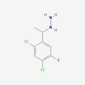 B2653192 1-(2,4-Dichloro-5-fluorophenyl)ethylhydrazine CAS No. 1178641-56-9