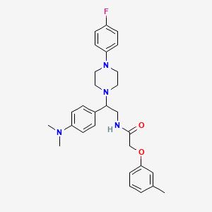 N-(2-(4-(dimethylamino)phenyl)-2-(4-(4-fluorophenyl)piperazin-1-yl)ethyl)-2-(m-tolyloxy)acetamide