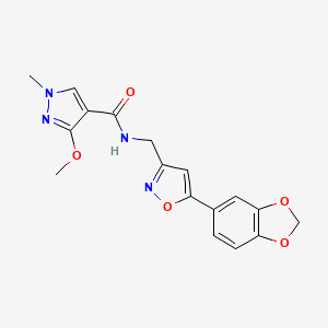 N-((5-(benzo[d][1,3]dioxol-5-yl)isoxazol-3-yl)methyl)-3-methoxy-1-methyl-1H-pyrazole-4-carboxamide