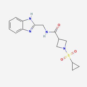 N-((1H-benzo[d]imidazol-2-yl)methyl)-1-(cyclopropylsulfonyl)azetidine-3-carboxamide
