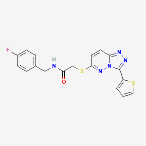 N-(4-fluorobenzyl)-2-((3-(thiophen-2-yl)-[1,2,4]triazolo[4,3-b]pyridazin-6-yl)thio)acetamide
