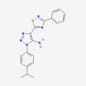 1-(4-isopropylphenyl)-4-(3-phenyl-1,2,4-oxadiazol-5-yl)-1H-1,2,3-triazol-5-amine