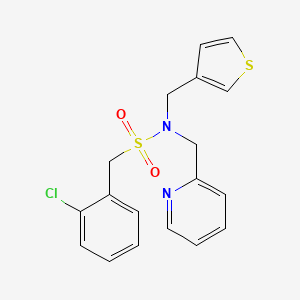1-(2-chlorophenyl)-N-(pyridin-2-ylmethyl)-N-(thiophen-3-ylmethyl)methanesulfonamide