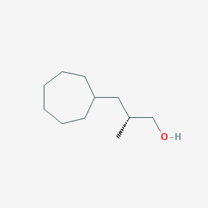 molecular formula C11H22O B2653263 (2R)-3-Cycloheptyl-2-methylpropan-1-ol CAS No. 2248198-19-6
