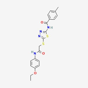 N-(5-((2-((4-ethoxyphenyl)amino)-2-oxoethyl)thio)-1,3,4-thiadiazol-2-yl)-4-methylbenzamide
