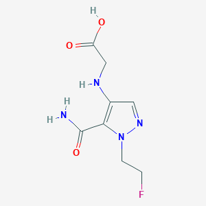 2-[[5-Carbamoyl-1-(2-fluoroethyl)pyrazol-4-yl]amino]acetic acid