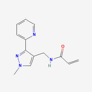 N-[(1-Methyl-3-pyridin-2-ylpyrazol-4-yl)methyl]prop-2-enamide