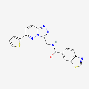 N-((6-(thiophen-2-yl)-[1,2,4]triazolo[4,3-b]pyridazin-3-yl)methyl)benzo[d]thiazole-6-carboxamide