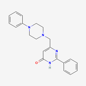 2-phenyl-6-[(4-phenylpiperazino)methyl]-4(3H)-pyrimidinone