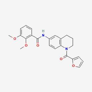 molecular formula C23H22N2O5 B2653295 N-[1-(furan-2-carbonyl)-1,2,3,4-tetrahydroquinolin-6-yl]-2,3-dimethoxybenzamide CAS No. 946288-86-4