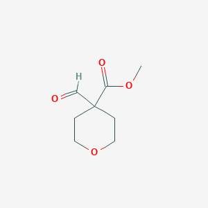 molecular formula C8H12O4 B2653367 methyl 4-formyloxane-4-carboxylate CAS No. 907607-89-0