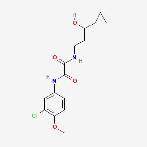 molecular formula C15H19ClN2O4 B2653378 N'-(3-chloro-4-methoxyphenyl)-N-(3-cyclopropyl-3-hydroxypropyl)ethanediamide CAS No. 1396881-14-3