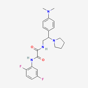 molecular formula C22H26F2N4O2 B2653391 N1-(2,5-difluorophenyl)-N2-(2-(4-(dimethylamino)phenyl)-2-(pyrrolidin-1-yl)ethyl)oxalamide CAS No. 899957-01-8