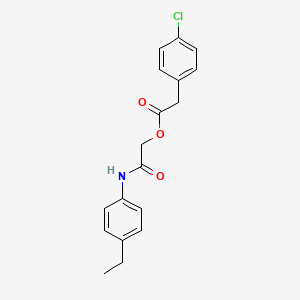 molecular formula C18H18ClNO3 B2653443 [(4-ETHYLPHENYL)CARBAMOYL]METHYL 2-(4-CHLOROPHENYL)ACETATE CAS No. 380162-19-6
