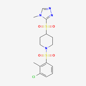 1-((3-chloro-2-methylphenyl)sulfonyl)-4-((4-methyl-4H-1,2,4-triazol-3-yl)sulfonyl)piperidine