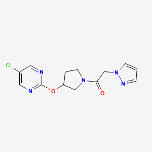 1-(3-((5-chloropyrimidin-2-yl)oxy)pyrrolidin-1-yl)-2-(1H-pyrazol-1-yl)ethanone