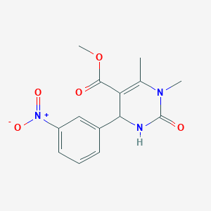 Methyl 1,6-dimethyl-4-(3-nitrophenyl)-2-oxo-1,2,3,4-tetrahydropyrimidine-5-carboxylate