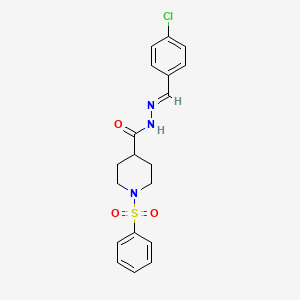 N'-[(E)-(4-chlorophenyl)methylidene]-1-(phenylsulfonyl)-4-piperidinecarbohydrazide