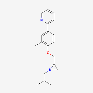 2-[3-Methyl-4-[[1-(2-methylpropyl)aziridin-2-yl]methoxy]phenyl]pyridine