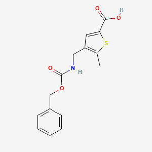 5-Methyl-4-(phenylmethoxycarbonylaminomethyl)thiophene-2-carboxylic acid