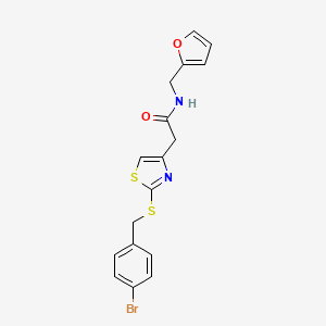 2-(2-((4-bromobenzyl)thio)thiazol-4-yl)-N-(furan-2-ylmethyl)acetamide