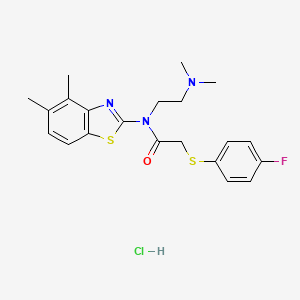 N-(2-(dimethylamino)ethyl)-N-(4,5-dimethylbenzo[d]thiazol-2-yl)-2-((4-fluorophenyl)thio)acetamide hydrochloride