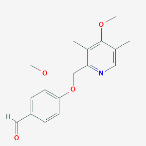 3-Methoxy-4-[(4-methoxy-3,5-dimethylpyridin-2-yl)methoxy]benzaldehyde