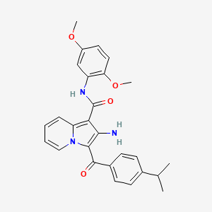 2-amino-N-(2,5-dimethoxyphenyl)-3-(4-isopropylbenzoyl)indolizine-1-carboxamide