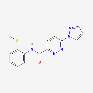 N-(2-(methylthio)phenyl)-6-(1H-pyrazol-1-yl)pyridazine-3-carboxamide