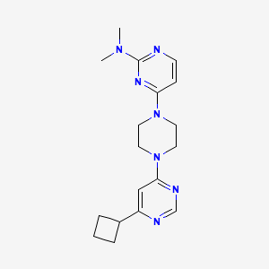 4-[4-(6-cyclobutylpyrimidin-4-yl)piperazin-1-yl]-N,N-dimethylpyrimidin-2-amine