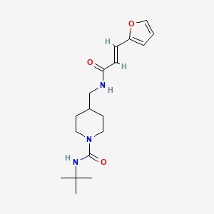 (E)-N-(tert-butyl)-4-((3-(furan-2-yl)acrylamido)methyl)piperidine-1-carboxamide