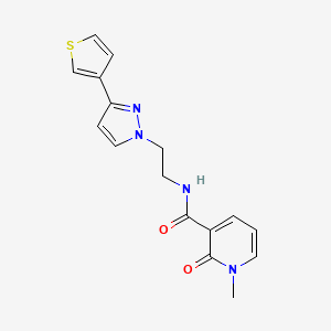 1-methyl-2-oxo-N-(2-(3-(thiophen-3-yl)-1H-pyrazol-1-yl)ethyl)-1,2-dihydropyridine-3-carboxamide