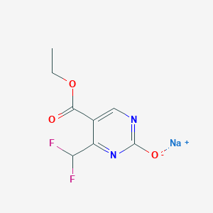 Sodium;4-(difluoromethyl)-5-ethoxycarbonylpyrimidin-2-olate