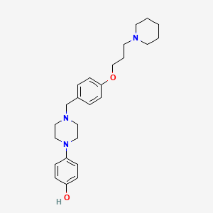 4-{4-[4-(3-Piperidinopropoxy)benzyl]piperazino}benzenol