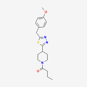 1-(4-(5-(4-Methoxybenzyl)-1,3,4-thiadiazol-2-yl)piperidin-1-yl)butan-1-one