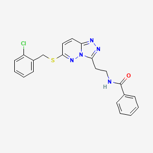 B2653553 N-(2-(6-((2-chlorobenzyl)thio)-[1,2,4]triazolo[4,3-b]pyridazin-3-yl)ethyl)benzamide CAS No. 872994-36-0