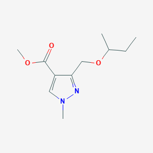 molecular formula C11H18N2O3 B2653559 Methyl 3-(butan-2-yloxymethyl)-1-methylpyrazole-4-carboxylate CAS No. 1975117-65-7