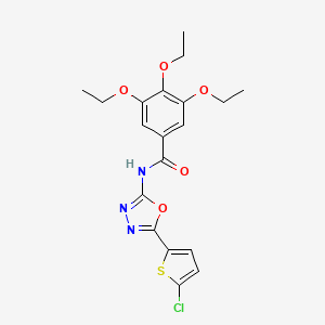 N-[5-(5-chlorothiophen-2-yl)-1,3,4-oxadiazol-2-yl]-3,4,5-triethoxybenzamide