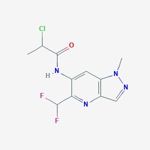 2-Chloro-N-[5-(difluoromethyl)-1-methylpyrazolo[4,3-b]pyridin-6-yl]propanamide