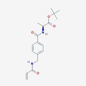 B2653568 Tert-butyl (2S)-2-[[4-[(prop-2-enoylamino)methyl]benzoyl]amino]propanoate CAS No. 2361595-57-3