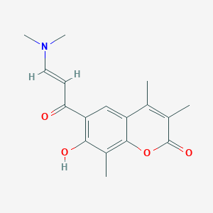 6-[(2E)-3-(dimethylamino)prop-2-enoyl]-7-hydroxy-3,4,8-trimethyl-2H-chromen-2-one