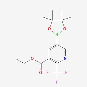 Ethyl 5-(4,4,5,5-tetramethyl-1,3,2-dioxaborolan-2-yl)-2-(trifluoromethyl)nicotinate