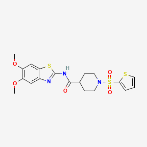 N-(5,6-dimethoxybenzo[d]thiazol-2-yl)-1-(thiophen-2-ylsulfonyl)piperidine-4-carboxamide