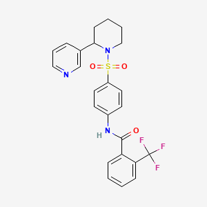 N-(4-((2-(pyridin-3-yl)piperidin-1-yl)sulfonyl)phenyl)-2-(trifluoromethyl)benzamide