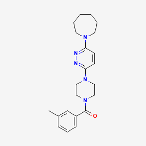 (4-(6-(Azepan-1-yl)pyridazin-3-yl)piperazin-1-yl)(m-tolyl)methanone