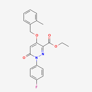 Ethyl 1-(4-fluorophenyl)-4-((2-methylbenzyl)oxy)-6-oxo-1,6-dihydropyridazine-3-carboxylate