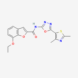 N-(5-(2,4-dimethylthiazol-5-yl)-1,3,4-oxadiazol-2-yl)-7-ethoxybenzofuran-2-carboxamide