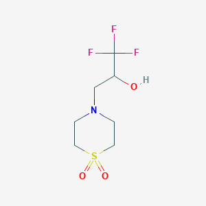 4-(3,3,3-Trifluoro-2-hydroxypropyl)-1lambda6-thiomorpholine-1,1-dione