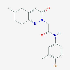 molecular formula C18H20BrN3O2 B2653637 N-(4-bromo-3-methylphenyl)-2-(6-methyl-3-oxo-2,3,5,6,7,8-hexahydrocinnolin-2-yl)acetamide CAS No. 933238-88-1